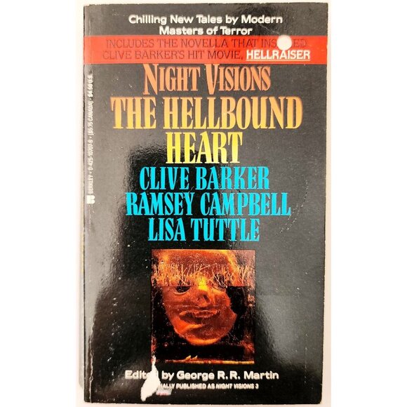 1988 Night Visions Horror Clive Barker Hellraiser Vintage PB Short Stories F22 - Picture 1 of 4